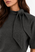 T-shirt in filato di misto lana leggero con lurex Emmmaggio Grigia 2625366351200 004 EMME MARELLA 