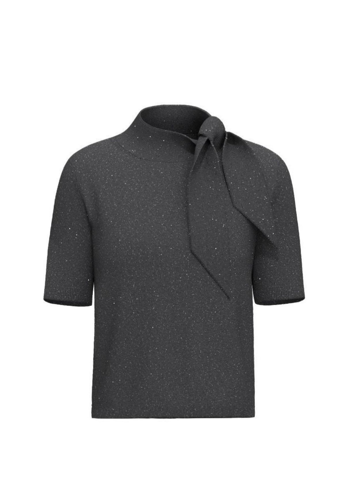 T-shirt in filato di misto lana leggero con lurex Emmmaggio Grigia 2625366351200 004 EMME MARELLA 