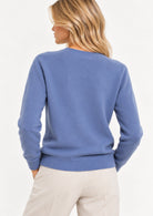 Maglia in lana e cashmere Emmlaccio Blu Ortensia 2625366361200 007 EMME MARELLA 