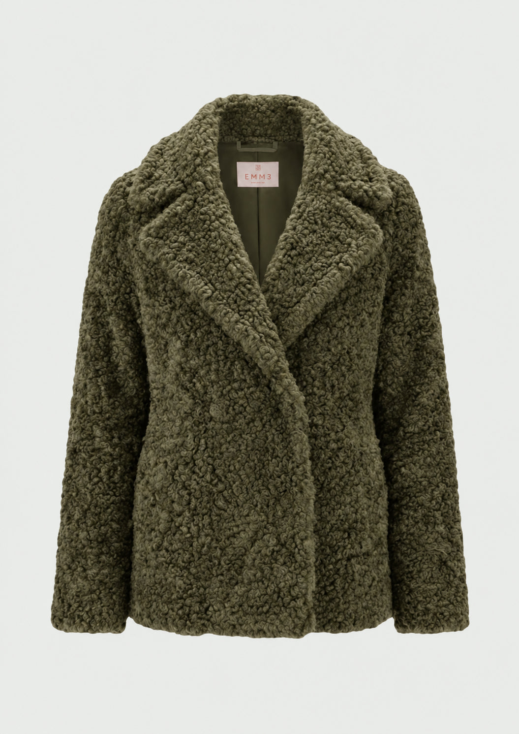 Giaccone in tessuto furry Emmcrea Verde Oliva 2625456022200 001 EMME MARELLA 