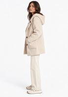 Parka in jersey dal finish vellutato reversibile Emmottone Beige 2625456061200 001 EMME MARELLA 