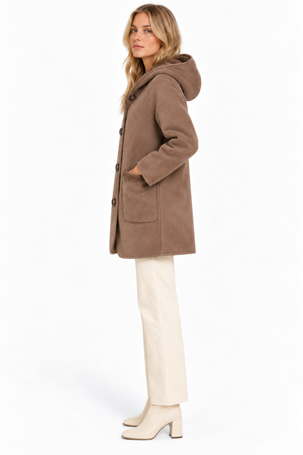Parka in jersey dal finish vellutato reversibile Emmottone Tortora 2625456061200 002 EMME MARELLA 
