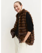 Gilet lungo in jersey Emmbaccano Cognac 2625456071200 001 EMME MARELLA 