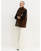 Gilet lungo in jersey Emmbaccano Cognac 2625456071200 001 EMME MARELLA 