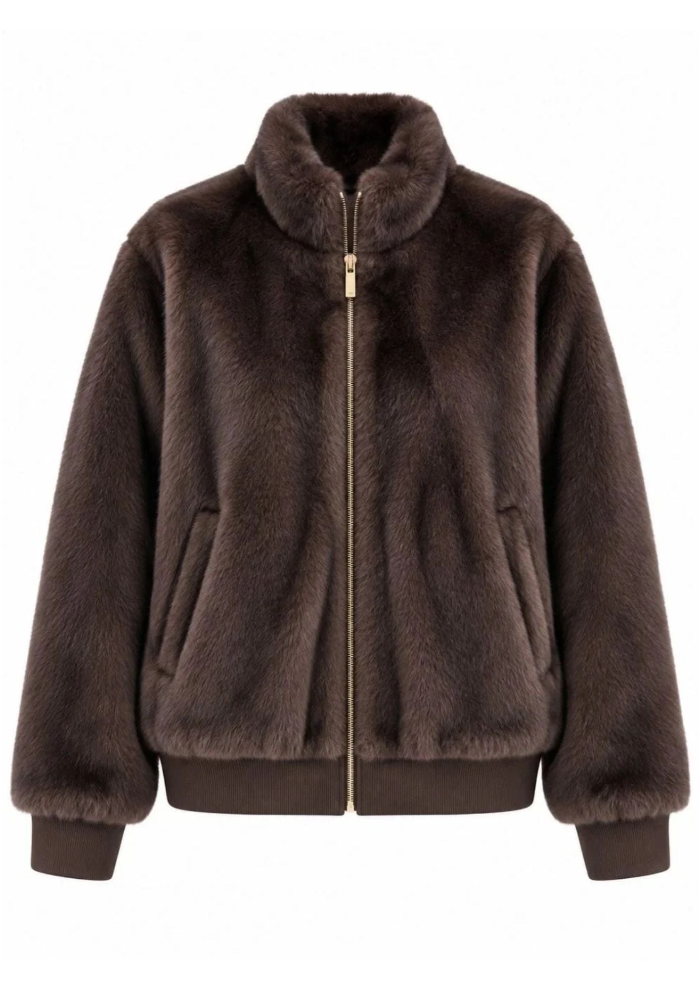 Bomber in tessuto furry Emmpatio Tortora 2625456092200 002 EMME MARELLA 
