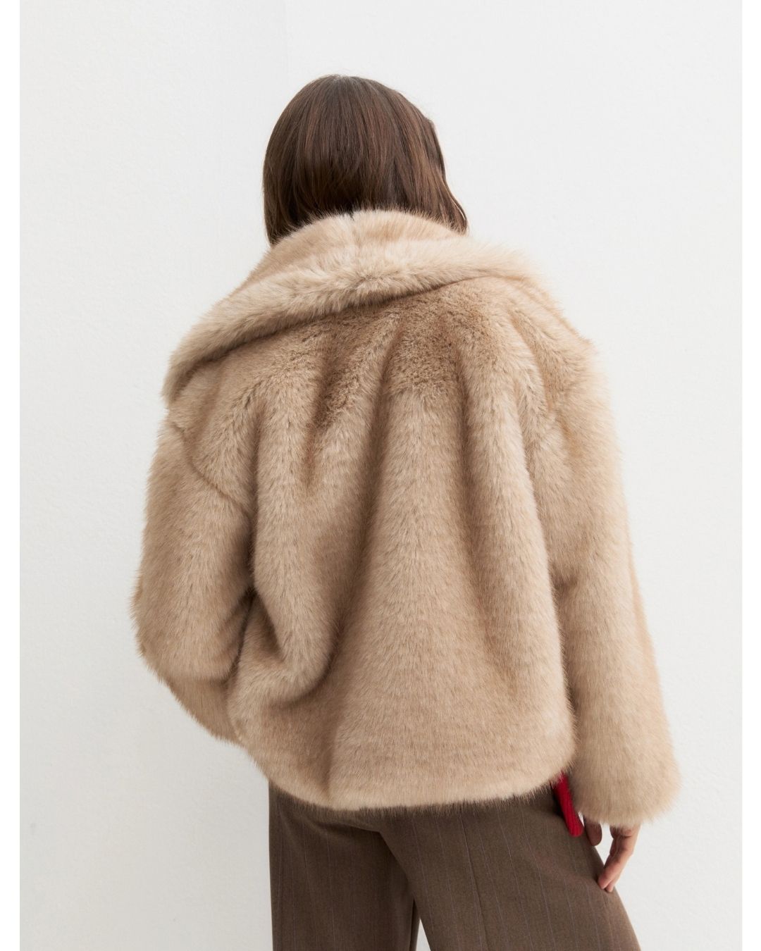 Cappotto corto in jersey furry Emmpatio  Ecrù 2625456112200 001 EMME MARELLA 