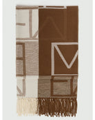 Stola jacquard con logo Emmgattini Cuoio 2625546012200 001 EMME MARELLA 