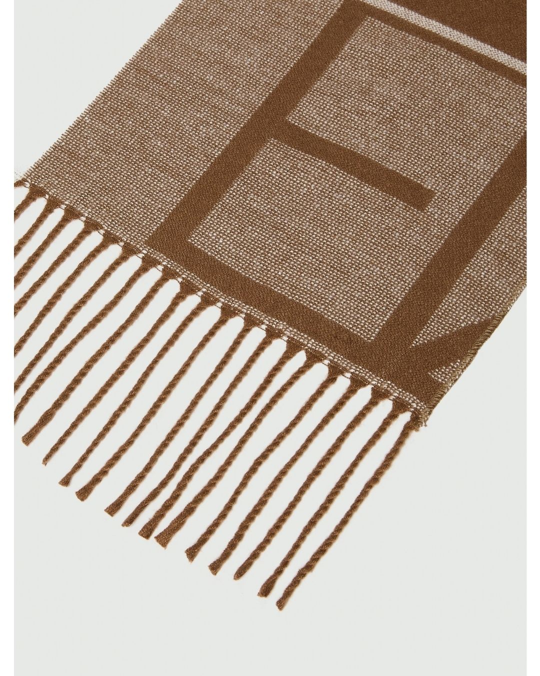 Stola jacquard con logo Emmgattini Cuoio 2625546012200 001 EMME MARELLA 