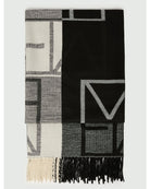 Stola jacquard con logo Emmgattini Nera 2625546012200 002 EMME MARELLA 