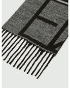 Stola jacquard con logo Emmgattini Nera 2625546012200 002 EMME MARELLA 