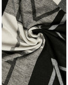 Stola jacquard con logo Emmgattini Nera 2625546012200 002 EMME MARELLA 