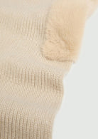 Sciarpa cappuccio Emmcerchio con bordo in tessuto furry Panna 2625746022200 001 EMME MARELLA 