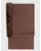 Sciarpa cappuccio Emmcerchio con bordo in tessuto furry Marrone 2625746022200 002 EMME MARELLA 