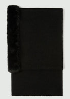 Sciarpa cappuccio Emmcerchio con bordo in tessuto furry Nero 2625746022200 003 EMME MARELLA 