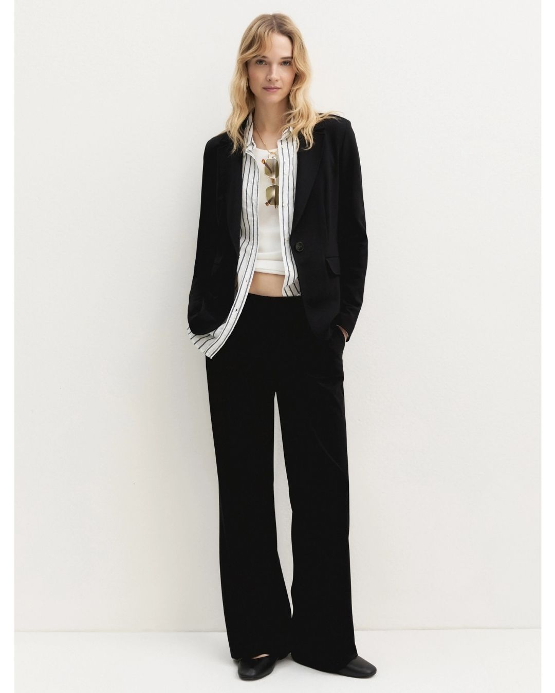 Pantalone dritto in jersey stretch Emmpalace Nero 2625786021200 005 EMME MARELLA 