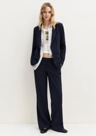 Pantalone dritto in jersey stretch Emmpalace Navy 2625786021200 007 EMME MARELLA 