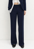Pantalone dritto in jersey stretch Emmpalace Navy 2625786021200 007 EMME MARELLA 