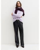 Pantalone dritto in jersey spalmato Emmargento Navy 2625786032200 004 EMME MARELLA 