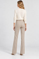 Pantalone slim fit in jersey stretch Emmflare Ecru 2625786051200 001 EMME MARELLA 