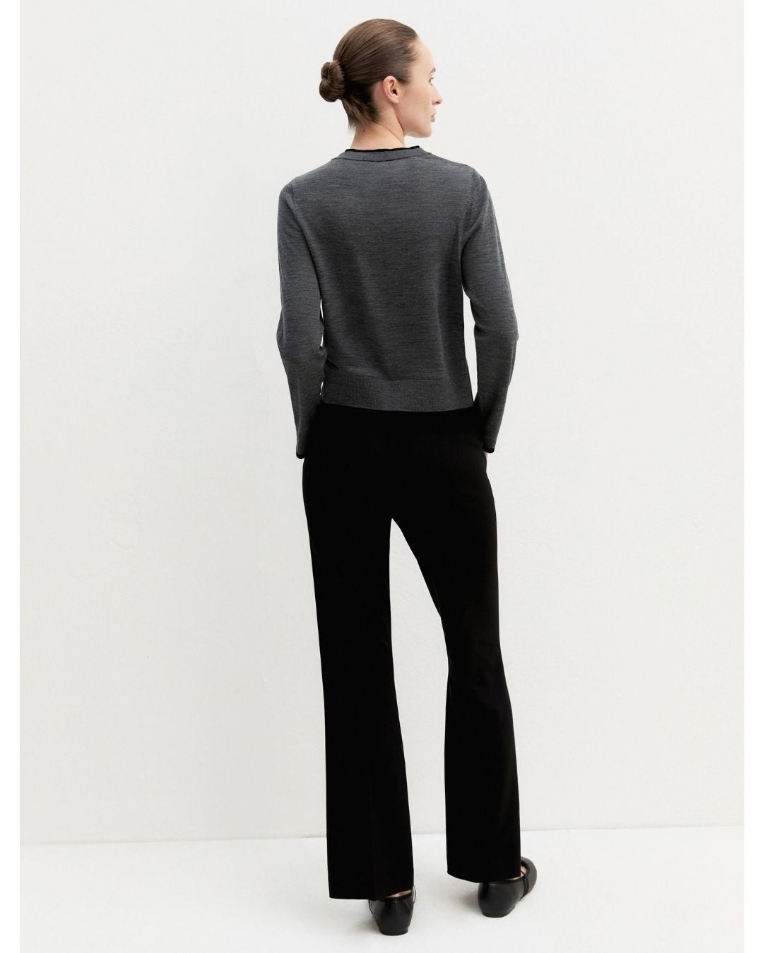 Pantalone slim fit in jersey stretch Emmflare Nero 2625786051200 005 EMME MARELLA 