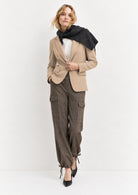 Blazer semi aderente in jersey Emmorche Ecru 2625916041200 001 EMME MARELLA 