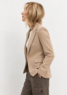 Blazer semi aderente in jersey Emmorche Ecru 2625916041200 001 EMME MARELLA 