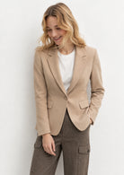 Blazer semi aderente in jersey Emmorche Ecru 2625916041200 001 EMME MARELLA 