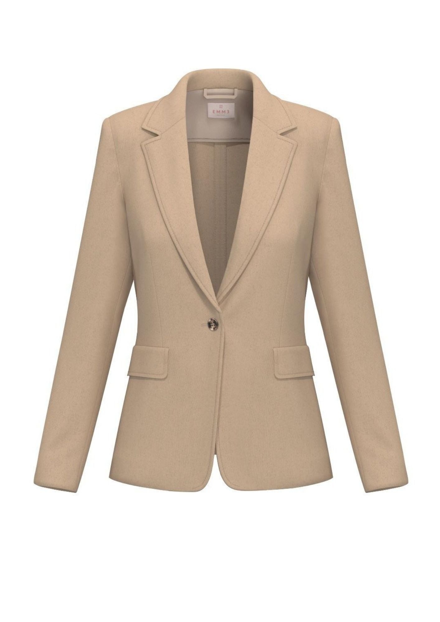 Blazer semi aderente in jersey Emmorche Ecru 2625916041200 001 EMME MARELLA 