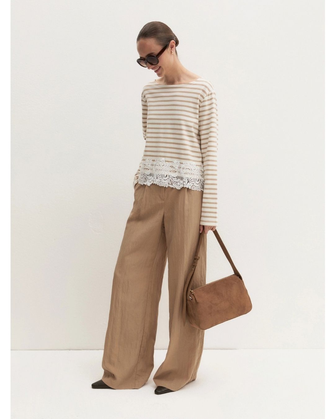 T-shirt con pizzo Emmteiera Naturale 2625976014200 001 EMME MARELLA 