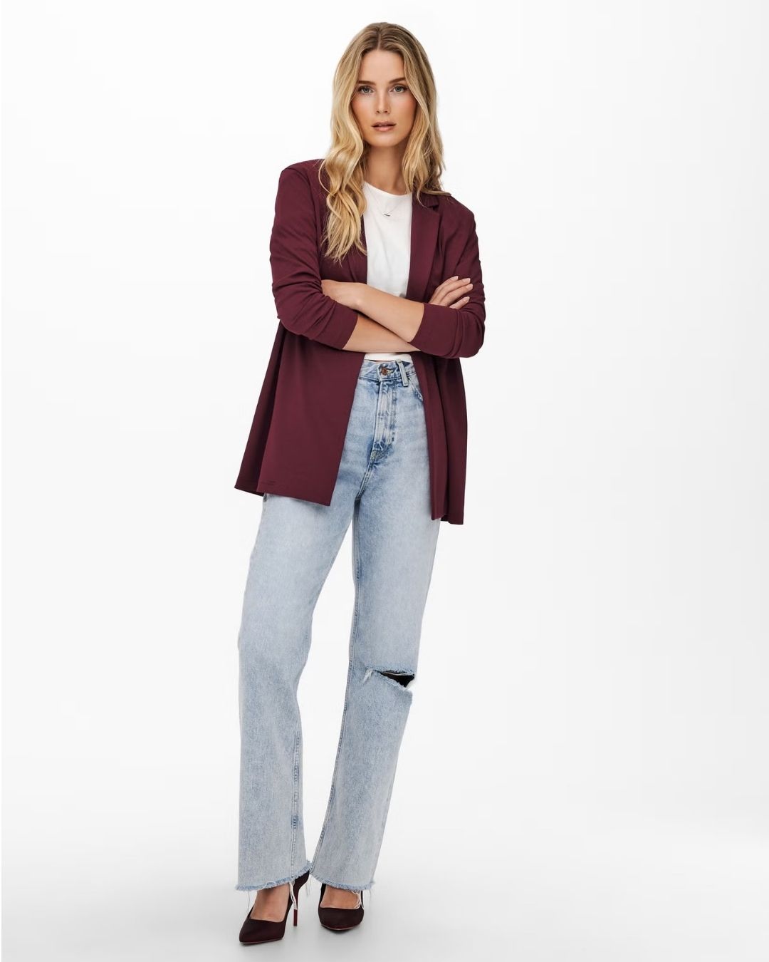 Blazer Donna Geggo Rosso Windsor Wine 15180572 Windsor Wine JACQUELINE DE YONG 