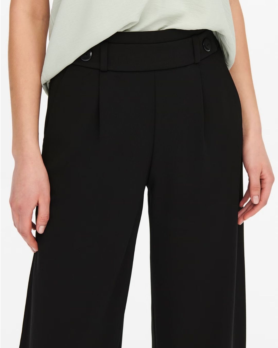 Pantaloni Wide Leg Geggo Donna Nero 15208430 Black BLACK BUTTONS JACQUELINE DE YONG 