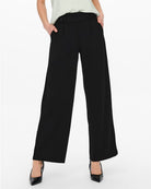 Pantaloni Wide Leg Geggo Donna Nero 15208430 Black BLACK BUTTONS JACQUELINE DE YONG 