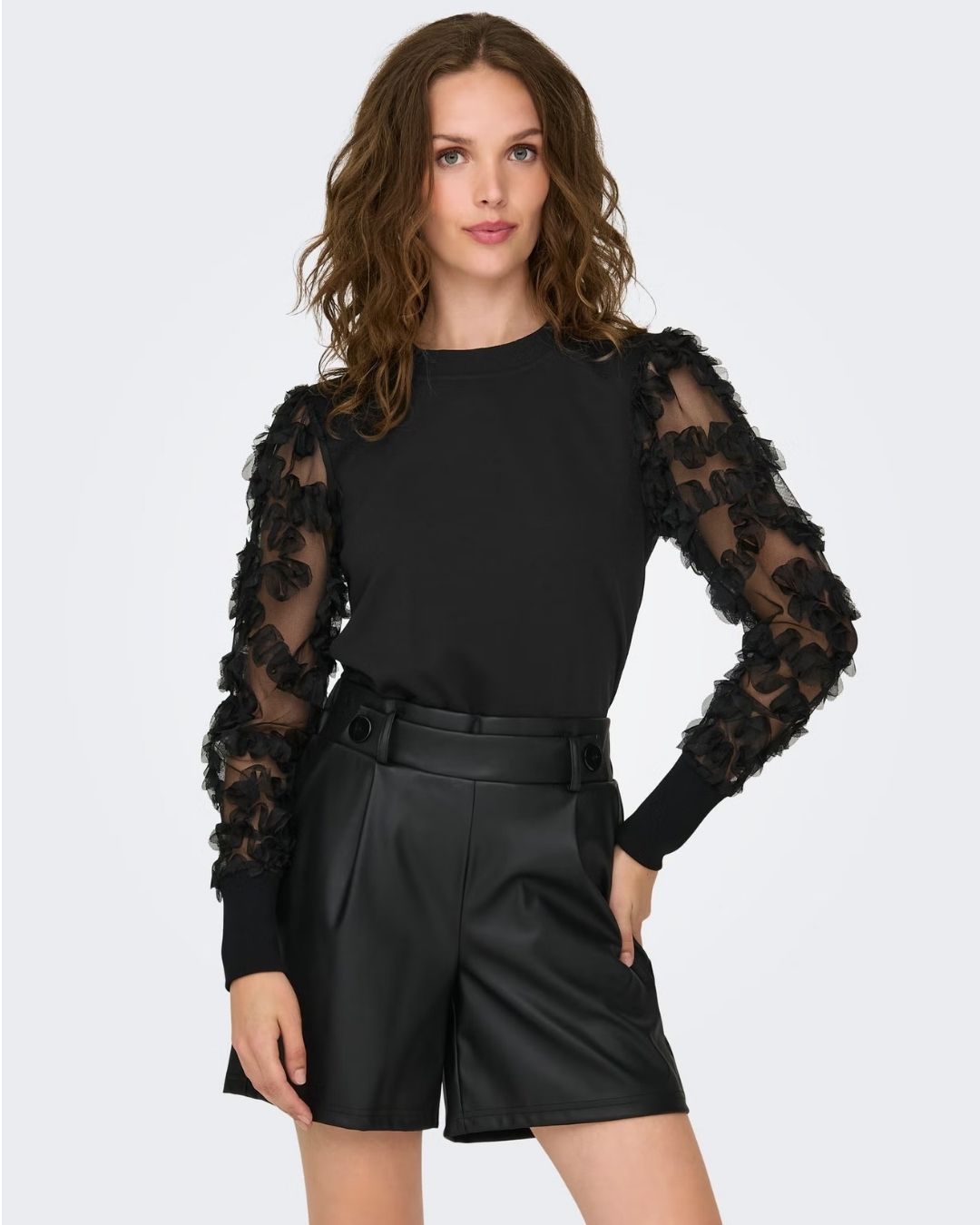 Felpa Donna Nero 15220558 Black JACQUELINE DE YONG 