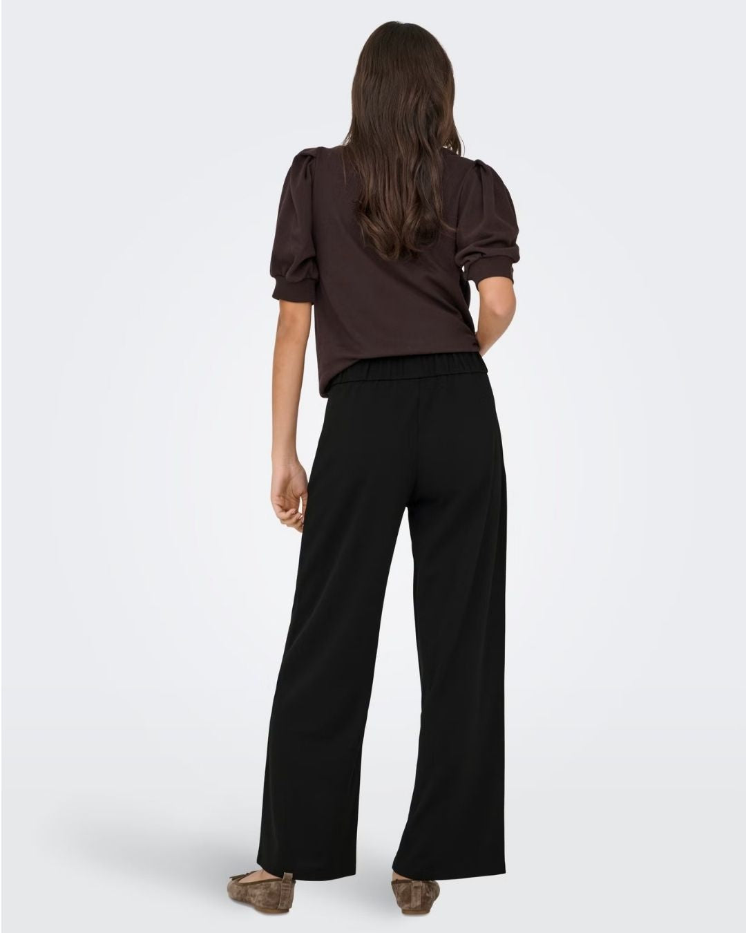 Pantaloni a gamba larga Donna Lousville Nero 15221238 Black JACQUELINE DE YONG 