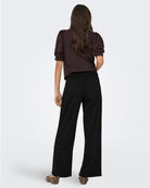 Pantaloni a gamba larga Donna Lousville Nero 15221238 Black JACQUELINE DE YONG 