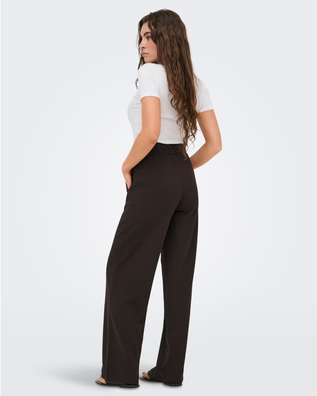 Pantaloni a gamba larga Donna Lousville Marrone Chocolate Torte 15221238 Chocolate Torte JACQUELINE DE YONG 
