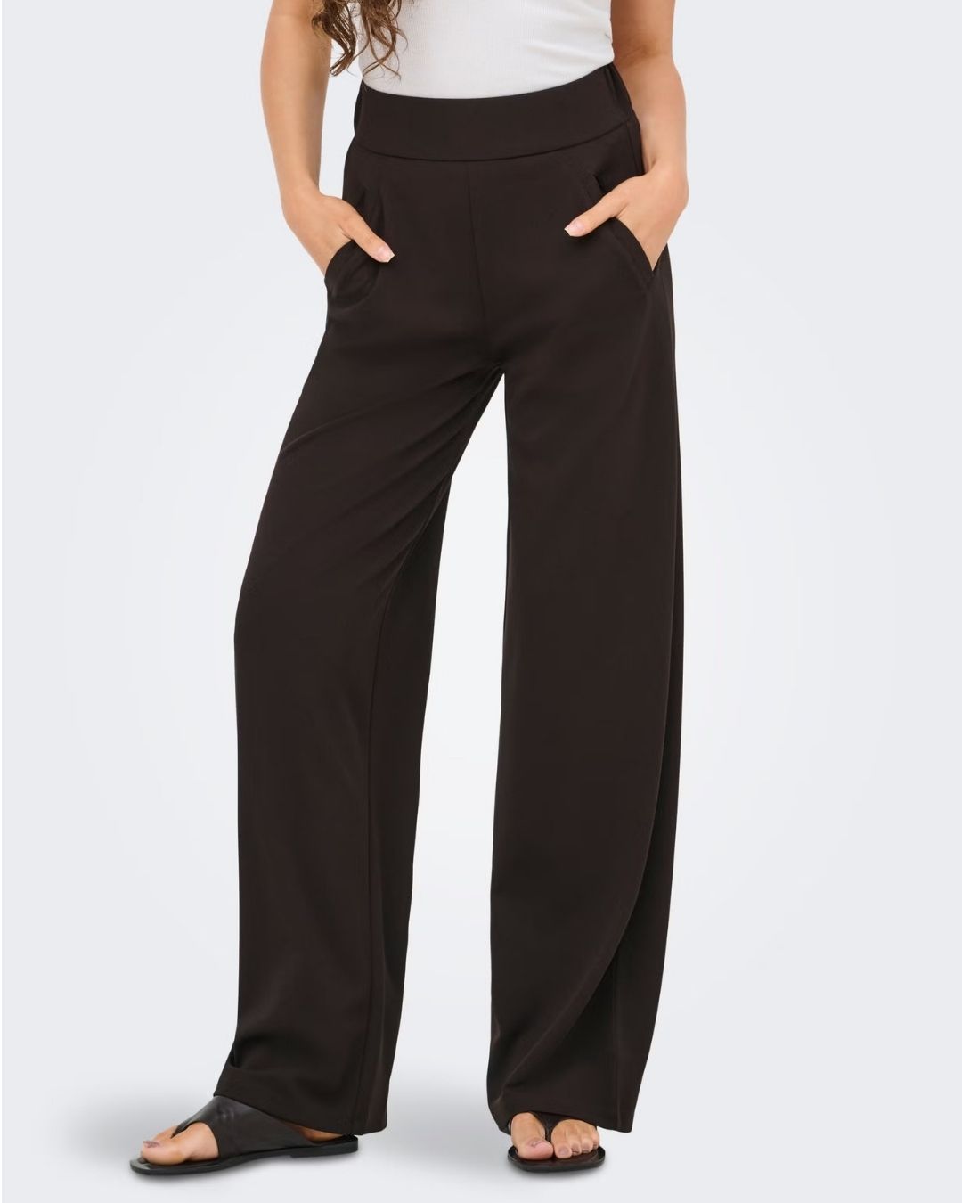 Pantaloni a gamba larga Donna Lousville Marrone Chocolate Torte 15221238 Chocolate Torte JACQUELINE DE YONG 
