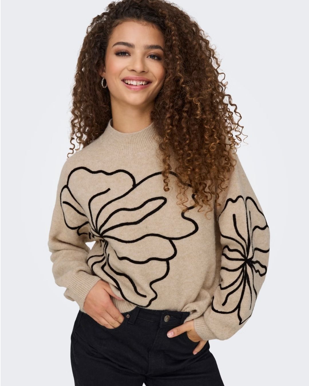 Maglione Donna Grigio Cement 15344518 Cement MELANGE JACQUELINE DE YONG 