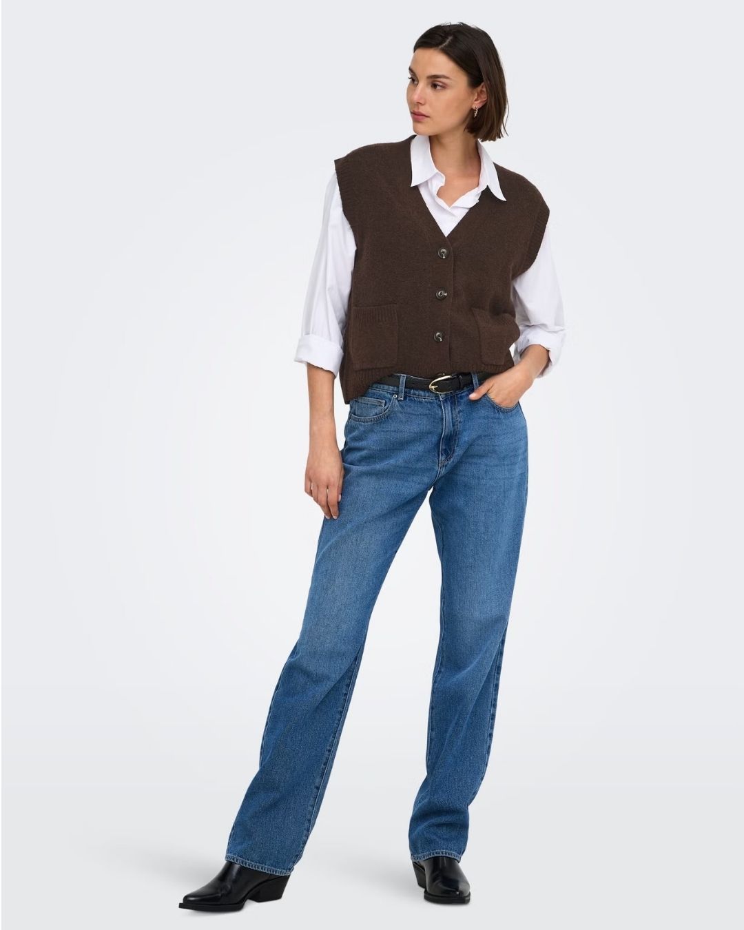 Cardigan Donna Marrone Super Coffee Bean 15354100 Coffee Bean MELANGE JACQUELINE DE YONG 
