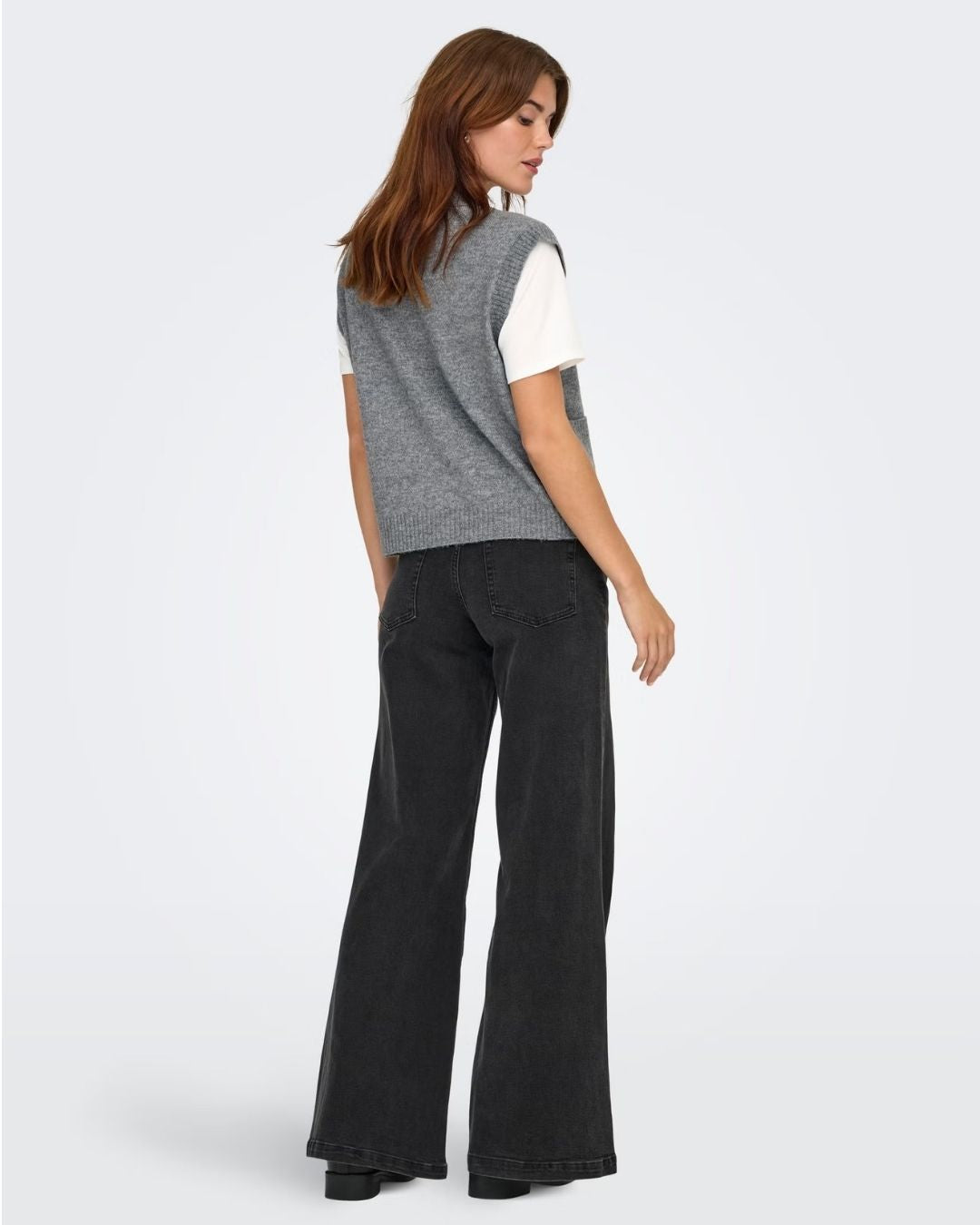 Cardigan Donna Super Grigio Medium Grey Melange 15354100 Medium Grey Melange JACQUELINE DE YONG 