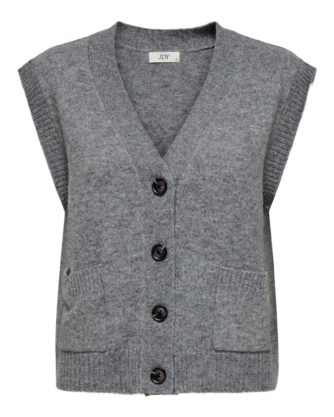 Cardigan Donna Super Grigio Medium Grey Melange 15354100 Medium Grey Melange JACQUELINE DE YONG 