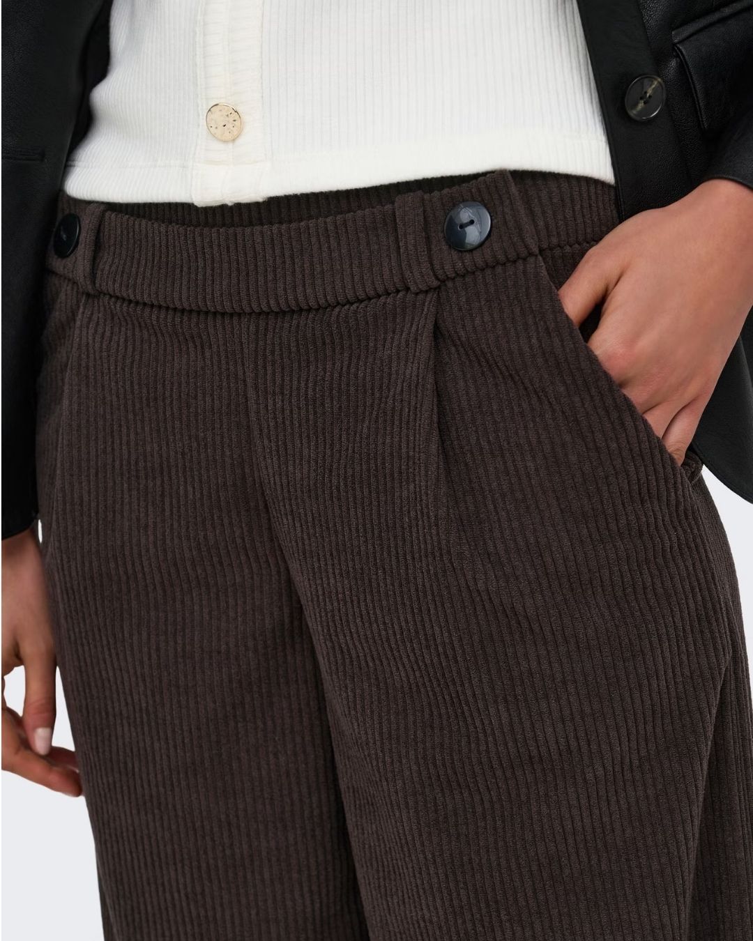 Pantaloni Donna Marrone Coffee Bean 15357186 Coffee Bean JACQUELINE DE YONG 