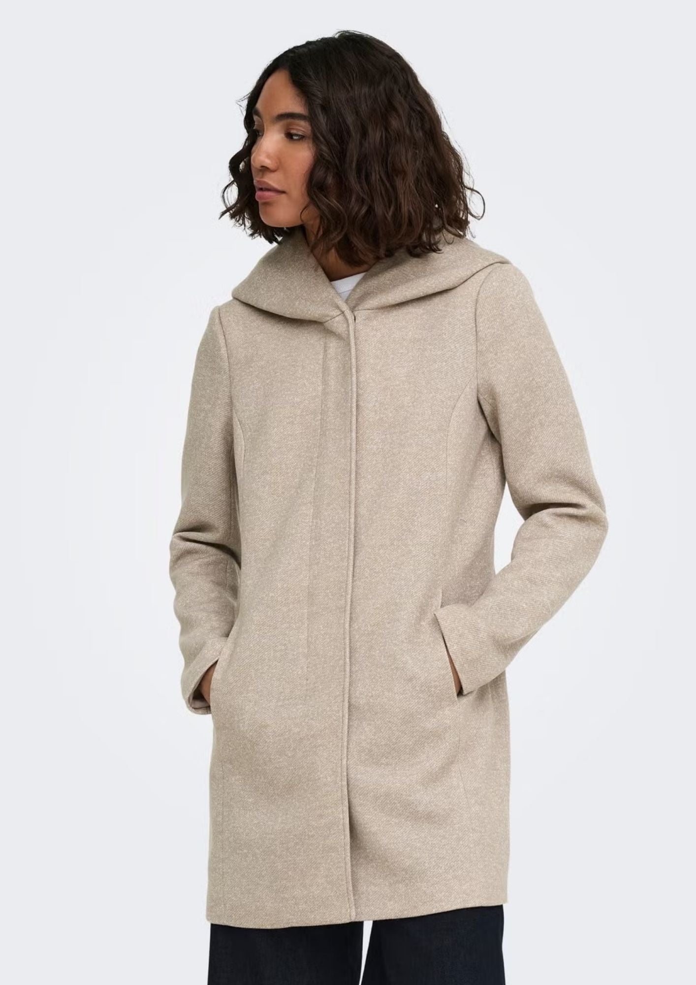 Only Cappotto Donna Sedona Beige 15142911 Fungi MELANGE ONLY 