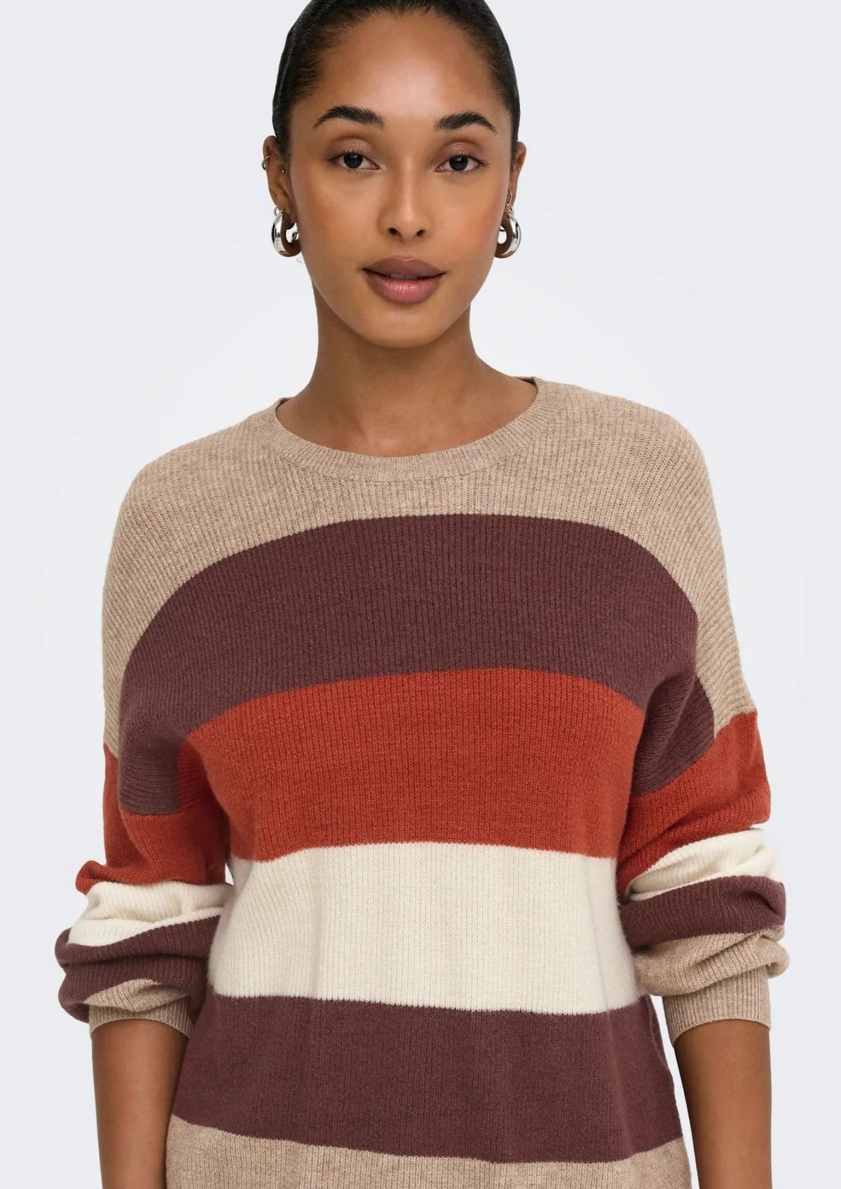 Only Pullover Donna Atia Beige 15220044 Beige Mel/Deep ONLY 