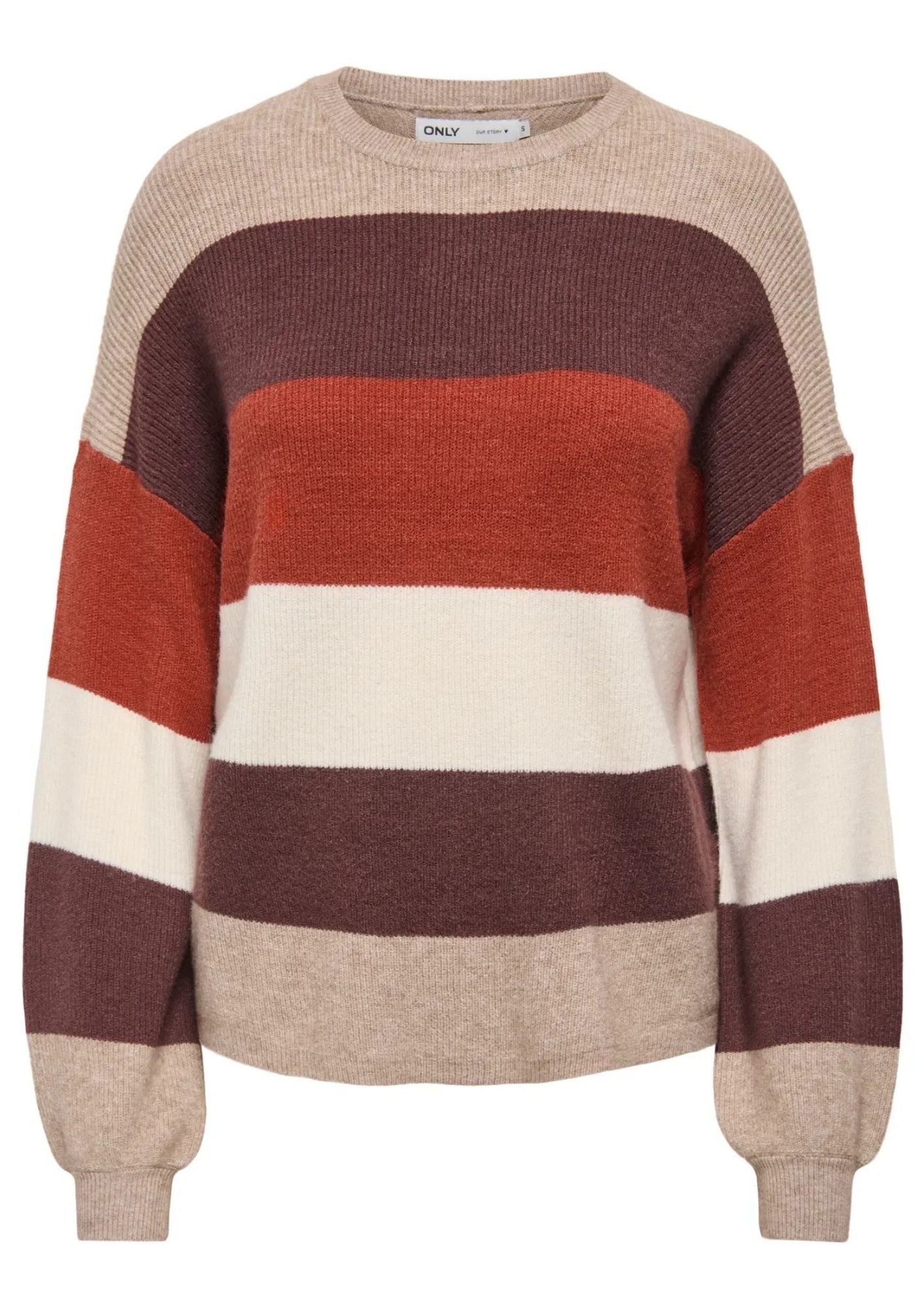 Only Pullover Donna Atia Beige 15220044 Beige Mel/Deep ONLY 