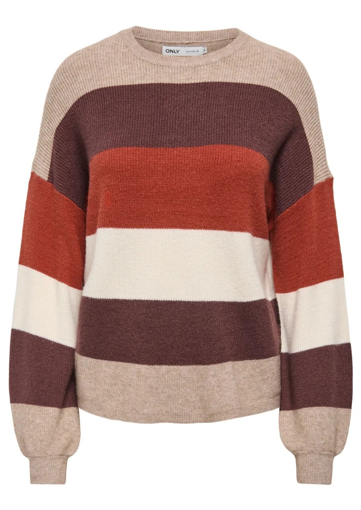Only Pullover Donna Atia Beige 15220044 Beige Mel/Deep ONLY 