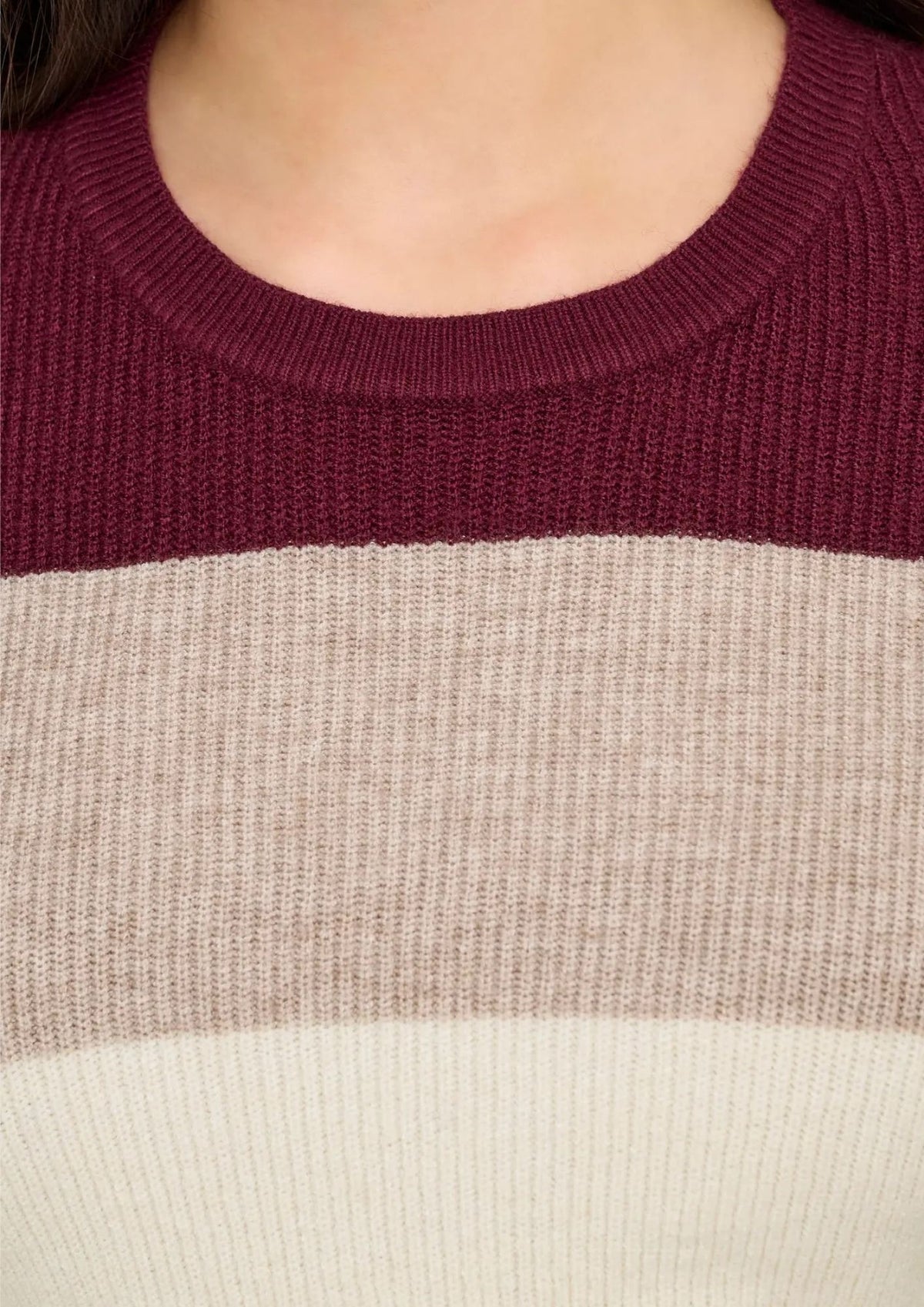 Only Pullover Donna Atia Viola 15220044 Zinfandel W. WhitecapGray ONLY 