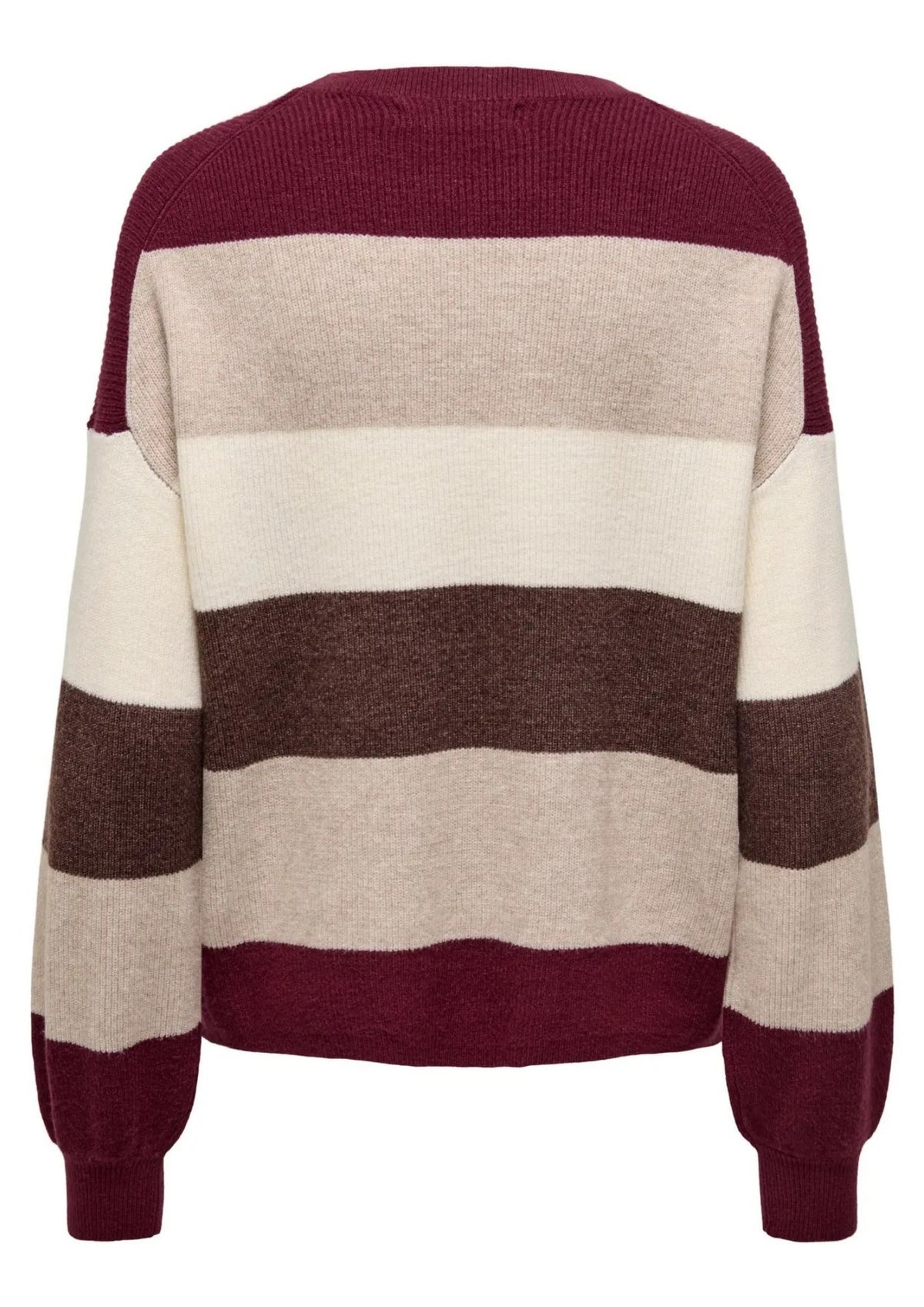 Only Pullover Donna Atia Viola 15220044 Zinfandel W. WhitecapGray ONLY 