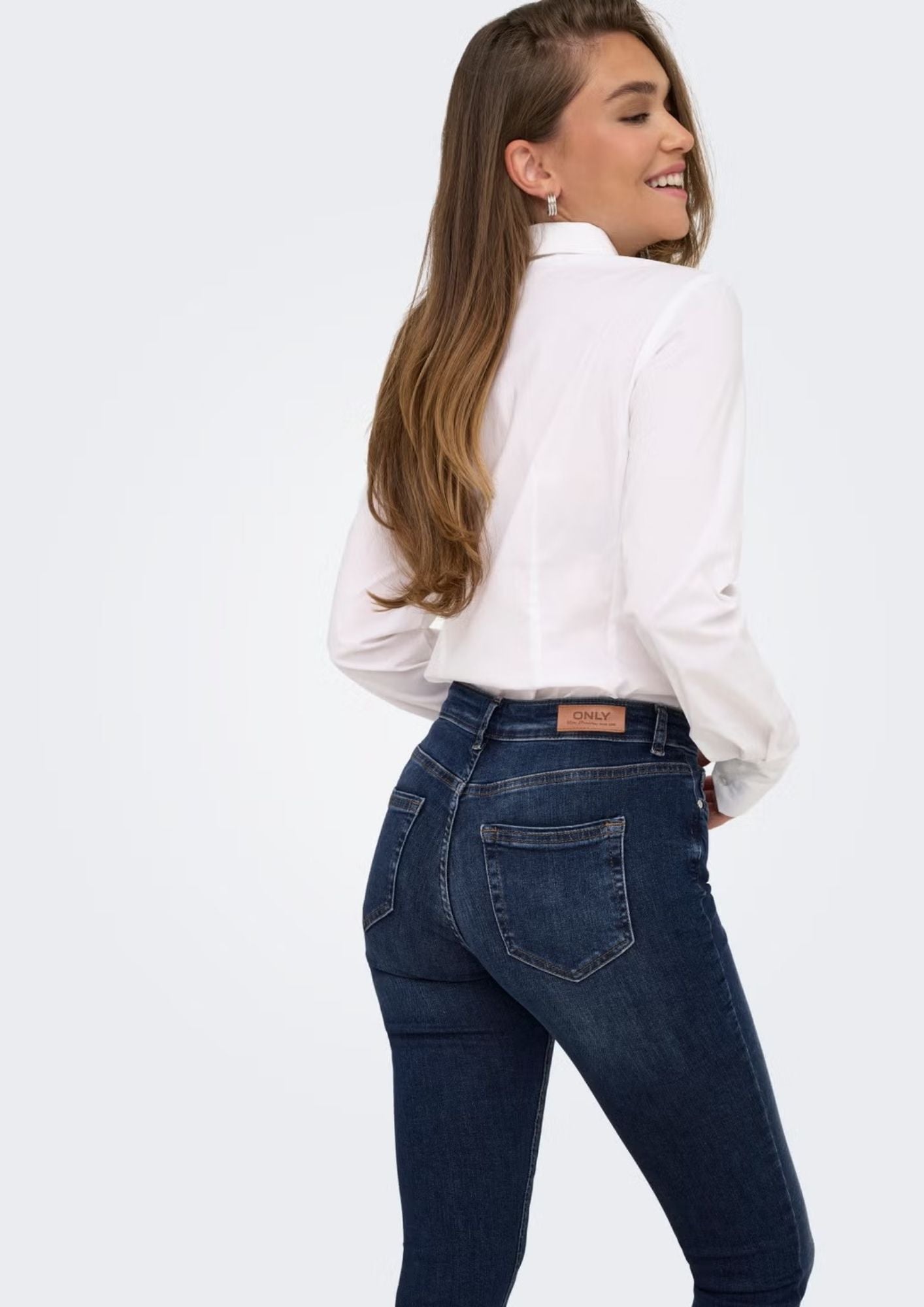 Only Jeans Donna Blush Blu Medio 15326343 Dark Medium Blue Denim ONLY 