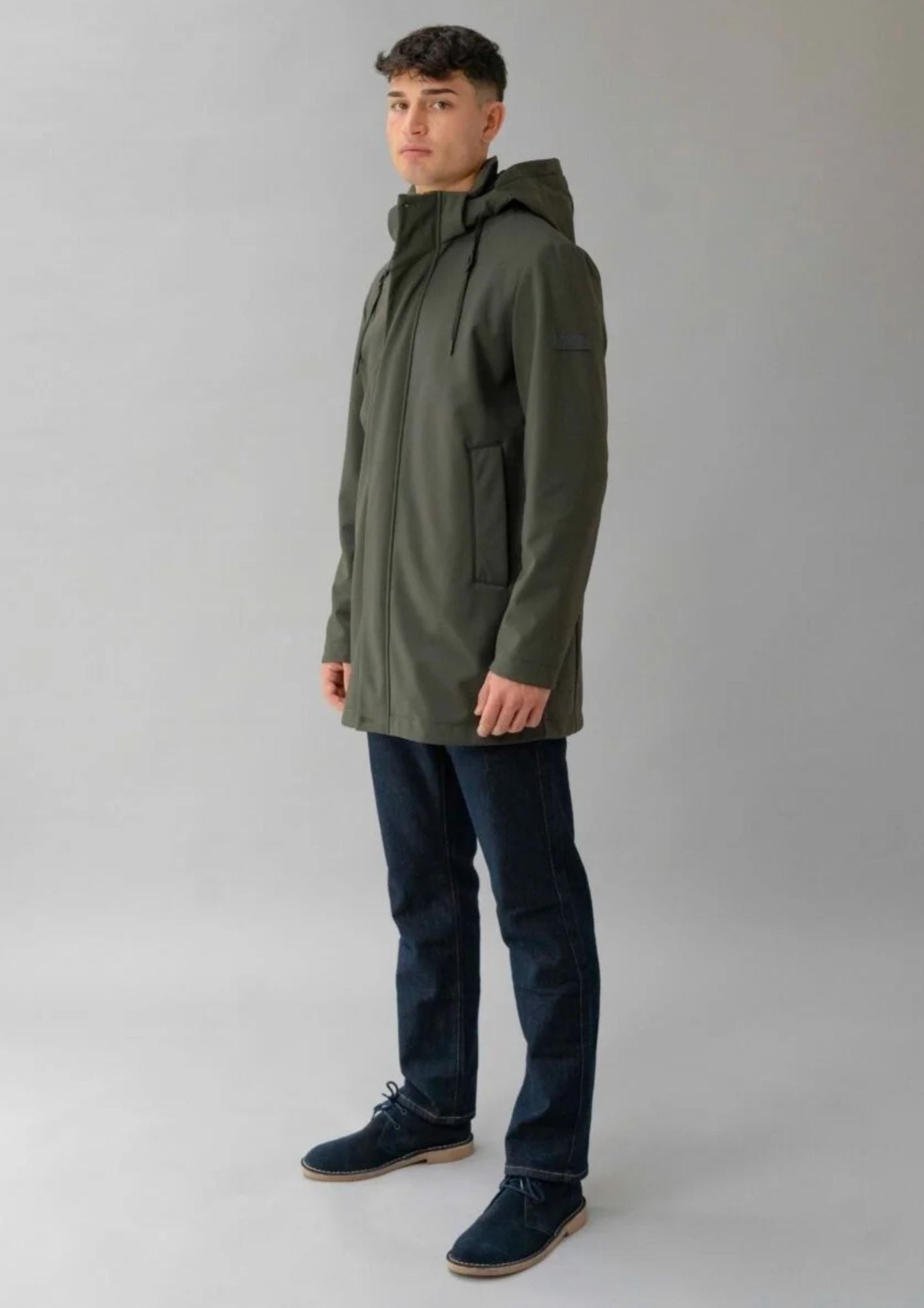 Giubbino non imbottito ispirazione parka Hug Eng Verde Sherwood RIMA345J F0280 154 RIHUNIK 